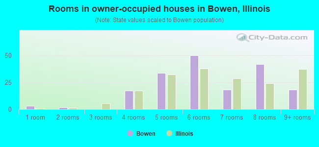 Rooms in owner-occupied houses in Bowen, Illinois