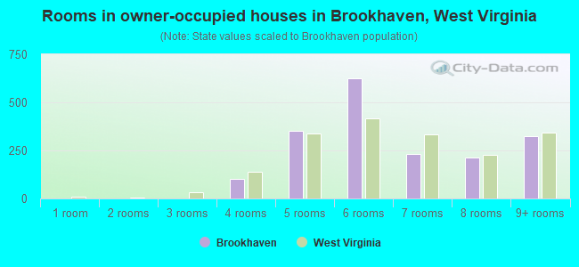 Rooms in owner-occupied houses in Brookhaven, West Virginia