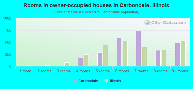 Rooms in owner-occupied houses in Carbondale, Illinois