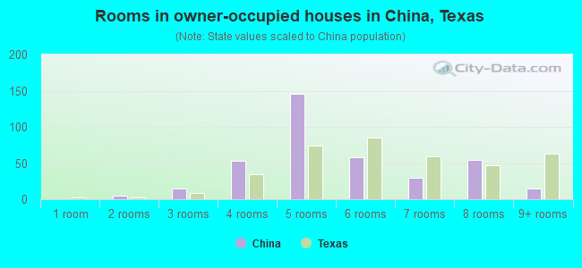 Rooms in owner-occupied houses in China, Texas