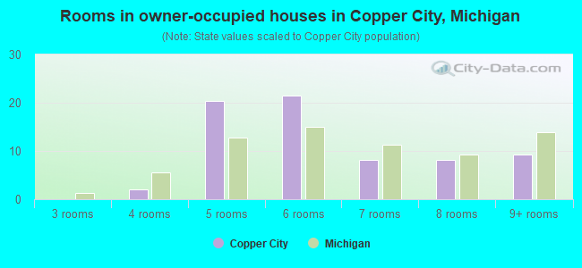 Rooms in owner-occupied houses in Copper City, Michigan
