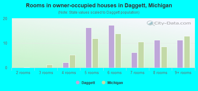 Rooms in owner-occupied houses in Daggett, Michigan