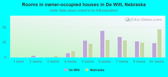 Rooms in owner-occupied houses in De Witt, Nebraska
