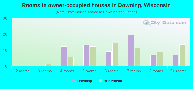 Rooms in owner-occupied houses in Downing, Wisconsin