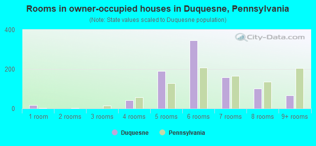 Rooms in owner-occupied houses in Duquesne, Pennsylvania