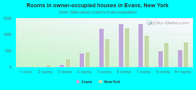 Rooms in owner-occupied houses in Evans, New York