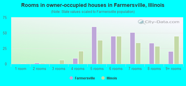Rooms in owner-occupied houses in Farmersville, Illinois