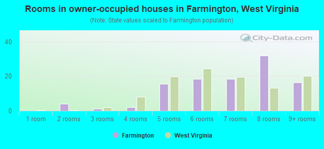 Rooms in owner-occupied houses in Farmington, West Virginia