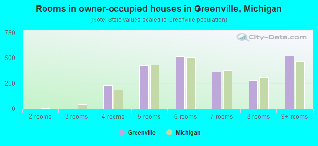 Rooms in owner-occupied houses in Greenville, Michigan