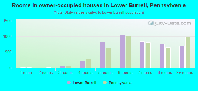 Rooms in owner-occupied houses in Lower Burrell, Pennsylvania