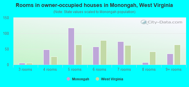Rooms in owner-occupied houses in Monongah, West Virginia