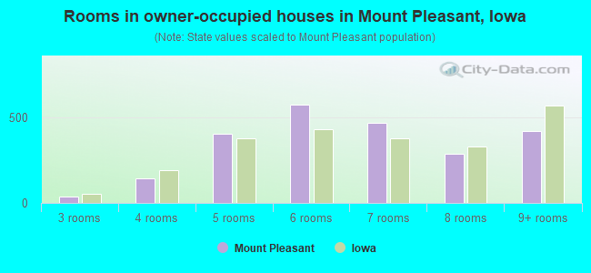 Rooms in owner-occupied houses in Mount Pleasant, Iowa