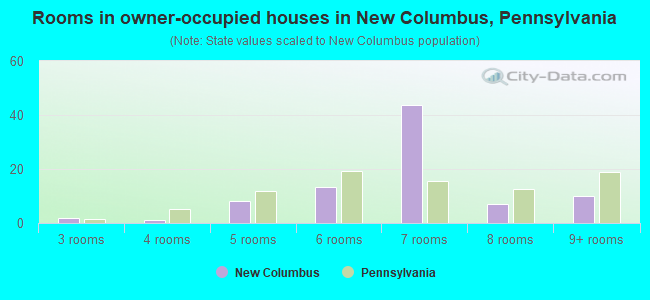 Rooms in owner-occupied houses in New Columbus, Pennsylvania