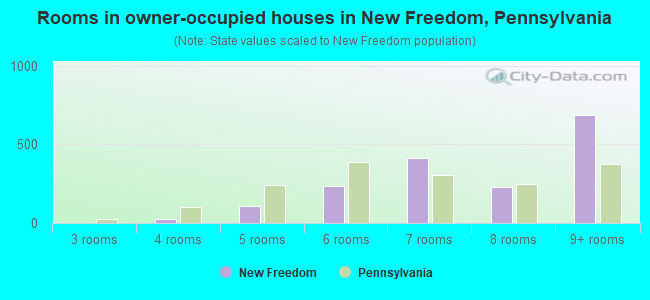 Rooms in owner-occupied houses in New Freedom, Pennsylvania