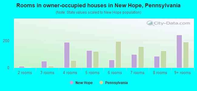 Rooms in owner-occupied houses in New Hope, Pennsylvania