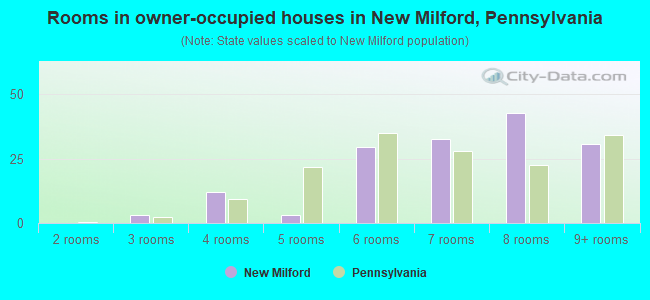 Rooms in owner-occupied houses in New Milford, Pennsylvania