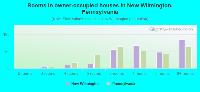 Rooms in owner-occupied houses in New Wilmington, Pennsylvania