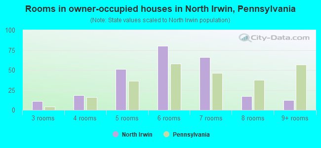 Rooms in owner-occupied houses in North Irwin, Pennsylvania