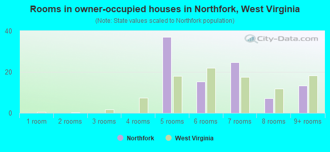 Rooms in owner-occupied houses in Northfork, West Virginia