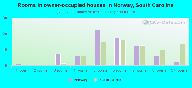 Rooms in owner-occupied houses in Norway, South Carolina