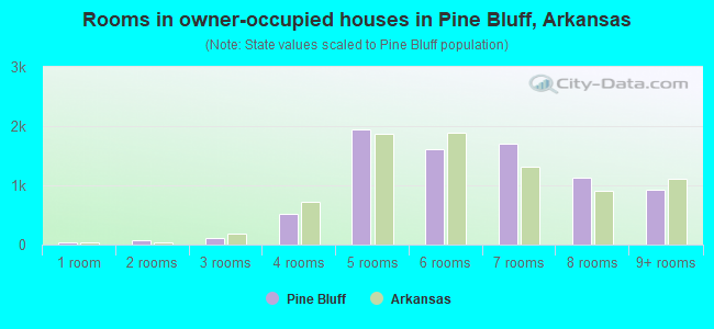 Rooms in owner-occupied houses in Pine Bluff, Arkansas