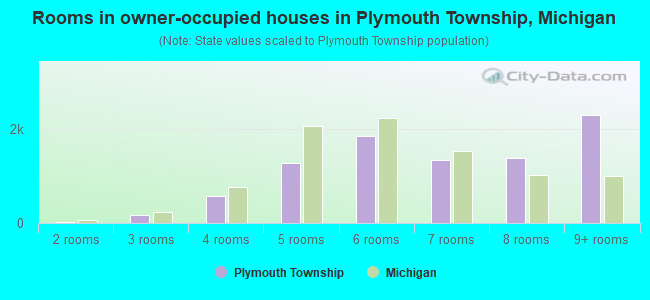 Rooms in owner-occupied houses in Plymouth Township, Michigan