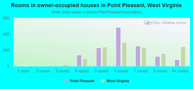 Rooms in owner-occupied houses in Point Pleasant, West Virginia
