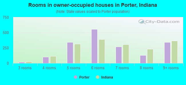 Rooms in owner-occupied houses in Porter, Indiana