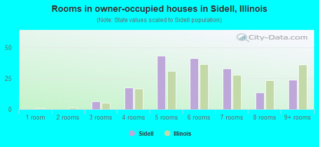 Rooms in owner-occupied houses in Sidell, Illinois