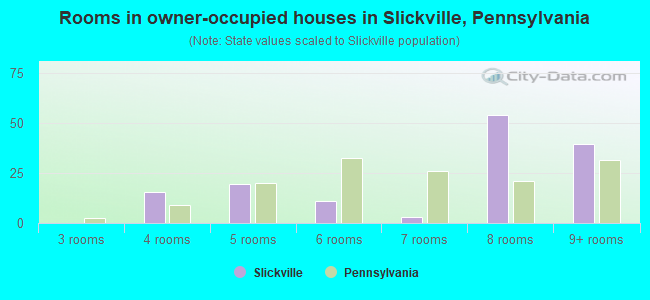 Rooms in owner-occupied houses in Slickville, Pennsylvania
