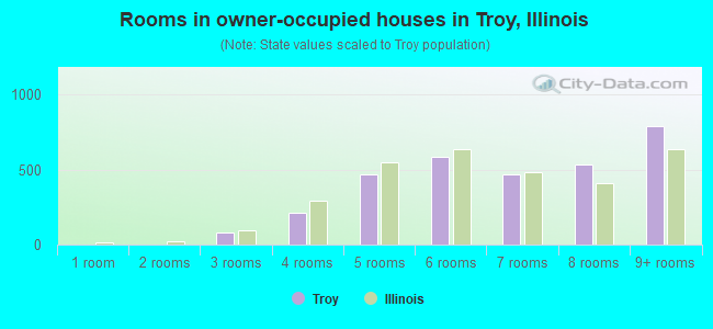 Rooms in owner-occupied houses in Troy, Illinois