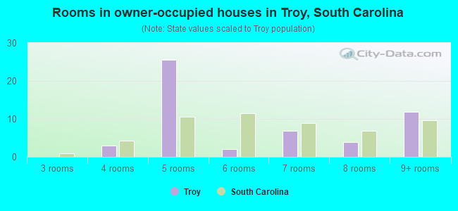 Rooms in owner-occupied houses in Troy, South Carolina