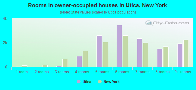 Rooms in owner-occupied houses in Utica, New York