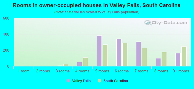 Rooms in owner-occupied houses in Valley Falls, South Carolina