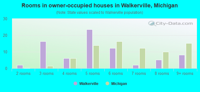 Rooms in owner-occupied houses in Walkerville, Michigan