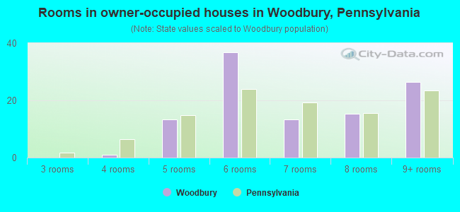 Rooms in owner-occupied houses in Woodbury, Pennsylvania