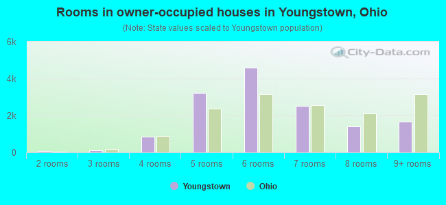 Rooms in owner-occupied houses in Youngstown, Ohio