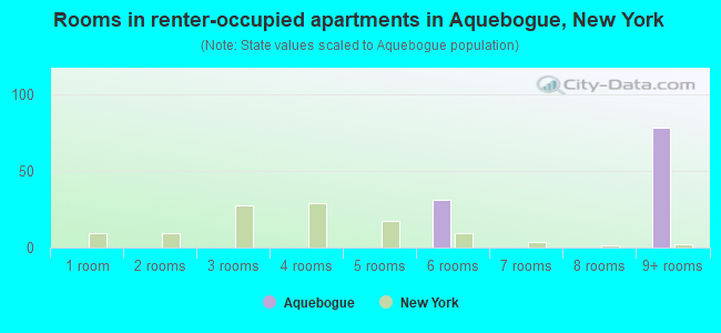 Rooms in renter-occupied apartments in Aquebogue, New York