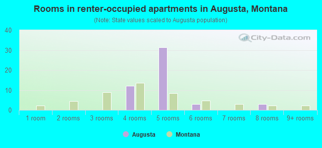 Rooms in renter-occupied apartments in Augusta, Montana