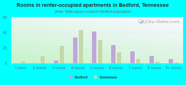 Rooms in renter-occupied apartments in Bedford, Tennessee