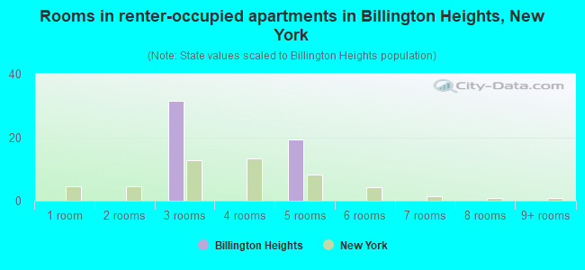 Rooms in renter-occupied apartments in Billington Heights, New York