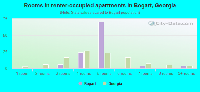 Rooms in renter-occupied apartments in Bogart, Georgia