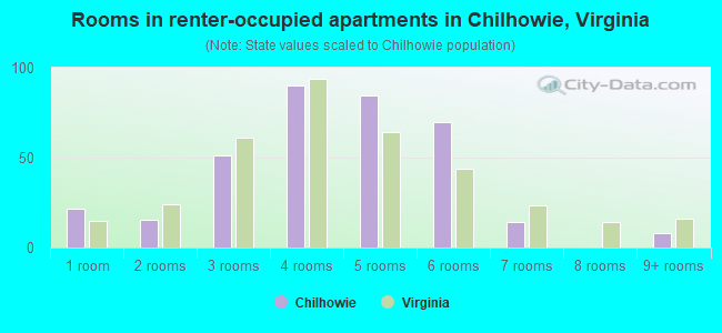 Rooms in renter-occupied apartments in Chilhowie, Virginia