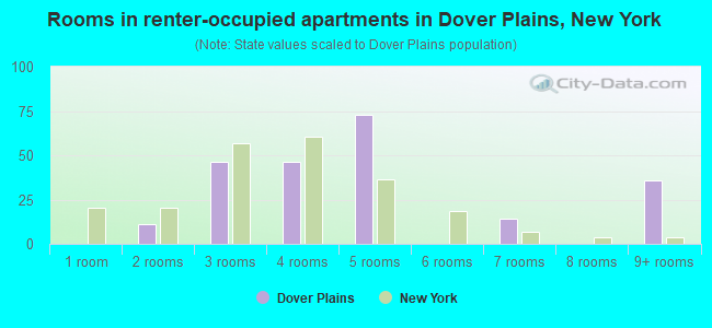 Rooms in renter-occupied apartments in Dover Plains, New York