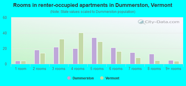 Rooms in renter-occupied apartments in Dummerston, Vermont