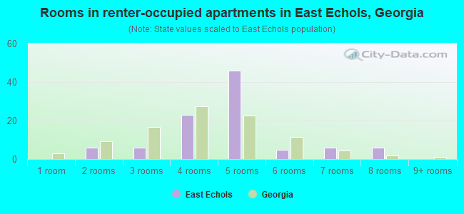 Rooms in renter-occupied apartments in East Echols, Georgia