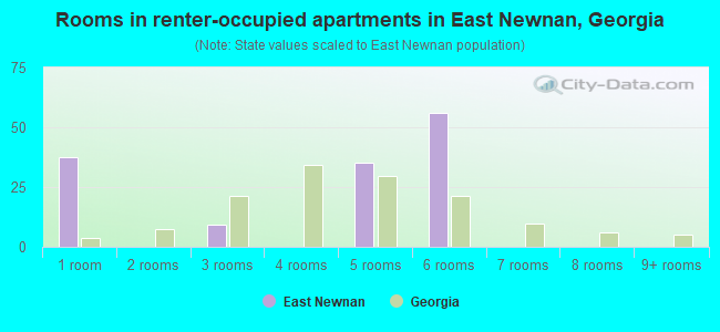 Rooms in renter-occupied apartments in East Newnan, Georgia