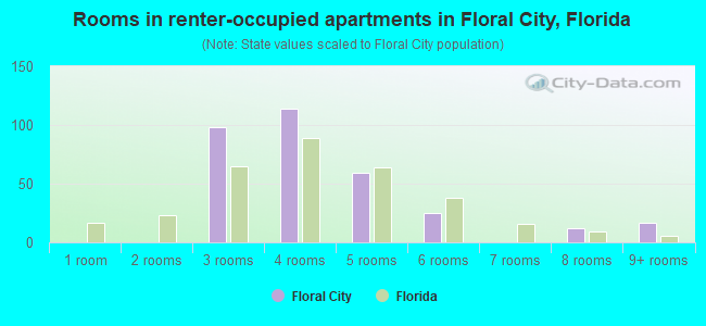 Rooms in renter-occupied apartments in Floral City, Florida