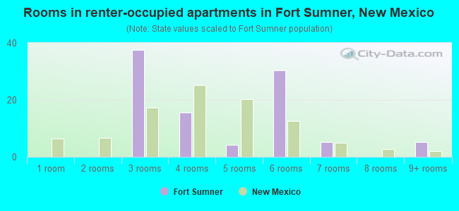 Rooms in renter-occupied apartments in Fort Sumner, New Mexico