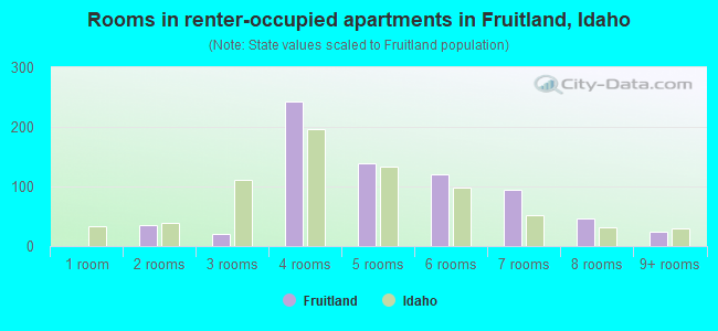 Rooms in renter-occupied apartments in Fruitland, Idaho
